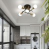 Bedroom Living Room Simple Magic Beans Flush Mount Crossed Ceiling Light