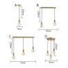 Creative Minimalist Light Fixture Nordic Brass 3 Pendant Cluster Light for Kitchen Island