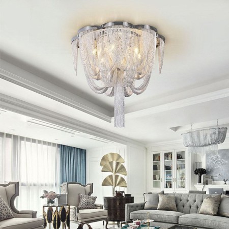 Bedroom Living Room Post Modern Tassel Flush Mount Artistic Lighting