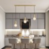 Creative Minimalist Light Fixture Nordic Brass 3 Pendant Cluster Light for Kitchen Island