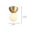 Aisle Lighting Nordic Brass Mini Flush Mount Ceiling Light Foyer Hallway