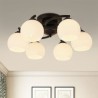 Living Room Dining Room Round Nordic Flush Mount Wrought Iron Ceiling Light