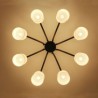 Restaurant Bedroom Nordic Style Flush Mount Wrought Iron Ceiling Light