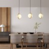 Glass Ball Light Fixture Bedroom Living Room Nordic Brass Pendant Light