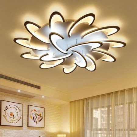 Living Room Study Modern Simple LED Flush Mount Acrylic Windmill Ceiling Light