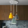 Iron Arti Three Light Restaurant Bar Nordic Simple Macaron Pendant Light