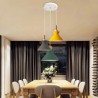 Simple Iron Arti Three Light Restaurant Office Nordic Macaron Kitchen Island 3-Light Pendant Lighting