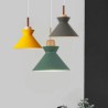 Simple Iron Arti Three Light Restaurant Office Nordic Macaron Kitchen Island 3-Light Pendant Lighting