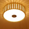 Living Room Bedroom Study Kid's Room Lighting Large Bamboo Flush Mount Creative Ceiling Light