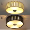 Living Room Bedroom Study Kid's Room Lighting Large Bamboo Flush Mount Creative Ceiling Light