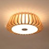 Living Room Bedroom Study Lighting Nordic Round Flush Mount Creative Bamboo Ceiling Light