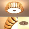 Living Room Bedroom Study Lighting Nordic Round Flush Mount Creative Bamboo Ceiling Light