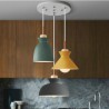 Nordic Simple Iron Arti Three Light Fixture Restaurant Bar Macaron Pendant Light