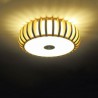 Living Room Bedroom Dining Room Lighting - Rural Bamboo Flush Mount Pumpkin Shape Ceiling Light