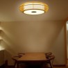 Living Room Bedroom Dining Room Light Special Bamboo Flush Mount Creative Round Ceiling Light