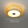 Living Room Bedroom Study Dining Room Lighting Modern Bamboo Flush Mount Woven Ceiling Light