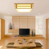 Wooden Ceiling Light Living Room Bedroom Study Lighting Nordic Cuboid LED Ceiling Light