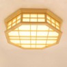 Modern Wooden LED Ceiling Light Creative Bedroom Lighting Octagon Ceiling Light