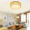 Modern Wooden LED Ceiling Light Creative Bedroom Lighting Octagon Ceiling Light