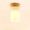 Round Wooden LED Ceiling Light Living Room Bedroom Balcony Aisle Lighting Nordic Cylinder Ceiling Light