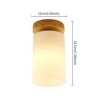 Round Wooden LED Ceiling Light Living Room Bedroom Balcony Aisle Lighting Nordic Cylinder Ceiling Light