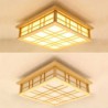 Bedroom Living Room Study Lighting Square LED Ceiling Light Wooden Simple Ceiling Light