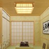 Bedroom Living Room Study Lighting Square LED Ceiling Light Wooden Simple Ceiling Light