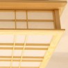 Bedroom Living Room Study Lighting Square LED Ceiling Light Wooden Simple Ceiling Light