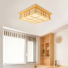 Ceiling Light Living Room Bedroom Study Lighting Wooden Check LED Ceiling Light