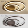 Modern Simple Metal + Acrylic Spray Painting LED Ceiling Light Halo Shaped Energy Saving Light Flush Mount LED Ceiling Light