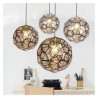 Stainless Steel Hollow Diamond Shape Pendant Light Living Room Bedroom Light Contemporary Simple Pendant Light