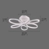 LED Flush Mount Flower Light With Remote Control LED Ceiling Light Living Room Dining Room