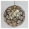 Stainless Steel Hollow Diamond Shape Pendant Light Living Room Bedroom Light Contemporary Simple Pendant Light