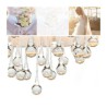 Ceiling Fixture: Crystal 4-Light White Drum Shade Chrome Flush Mount Chandelier