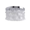 Flush Mount White Shell Crystal Light (Chrome Finish)