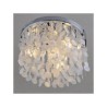 Flush Mount White Shell Crystal Light (Chrome Finish)