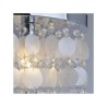 Flush Mount White Shell Crystal Light (Chrome Finish)