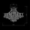 3-Light Chrome Modern Crystal Chandelier Flush Mount Ceiling Light