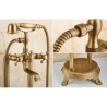 Antique Brushed Brass Bathroom Tub Faucet with Two Handles