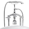 Hand Sprayer on a Freestanding Clawfoot Bathtub Faucet