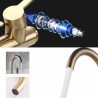 Golden Stainless Steel Double Handles Floor Standing Bathtub Faucet Tub Tap