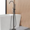 Standing Shower Faucets with Handheld Shower Floor Mount Bathtub Faucet Tub Filler