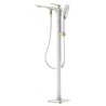 Contemporary Floor Mounted Standing Bathtub Faucet with Adjustable Hand Shower