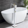 Contemporary Floor Mounted Standing Bathtub Faucet with Adjustable Hand Shower