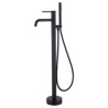 Bathtub Faucet Floor Mount Freestanding Tub Filler Standing With Handheld Shower Mixer Taps