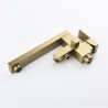 Floor Mounted Brushed Gold Bathtub Faucet With Hand Shower Tub Filler Faucet