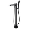 Floor Mount Brass Faucets With Hand Shower Freestanding Bathtub Faucet