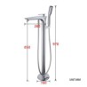 Floor Mount Brass Faucets With Hand Shower Freestanding Bathtub Faucet