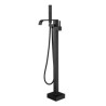 Swivel Waterfall Spout Crane Bath Shower Mixer Tap Floor Mounted Bathtub Faucet