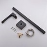 Floor Standing Square Bathtub Faucet Hot Cold Water Shower Mixer Tap Black